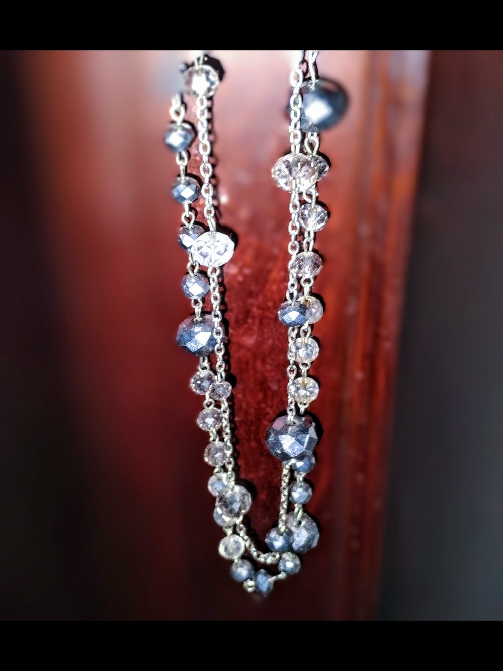 Patricia Locke USA Hush Hush Womens Necklace Swarovski Crystal Pearl 19-20” 2004